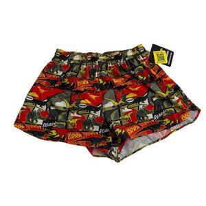 BOA USA Running Shorts 3" Half Split Trainer Dinosaur Mens XL Red Green